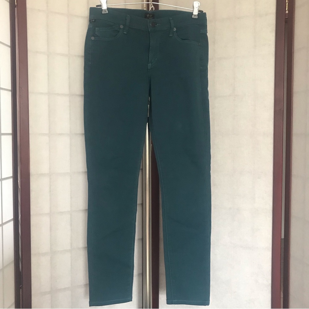 CITIZEN OF HUMANITY Avedon low rise skinny leg pants, green, size 27